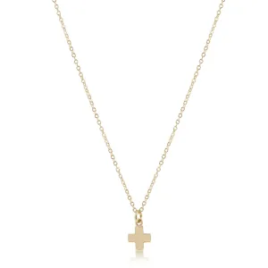 enewton - egirl | 14" Necklace Gold - Signature Cross Small Charm