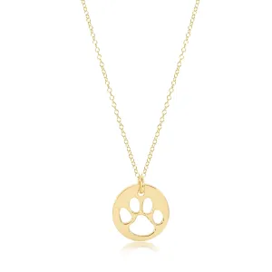 ENewton Gold Paw Print Necklace