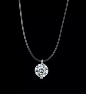 Fishing Line Invisible Necklace Cubic Zirconia Necklace Jewelry Free Shipping