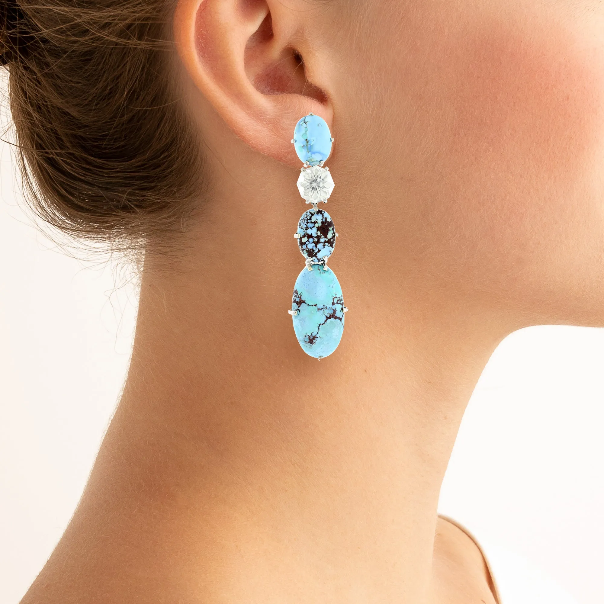 Flapper iv turquoise earrings