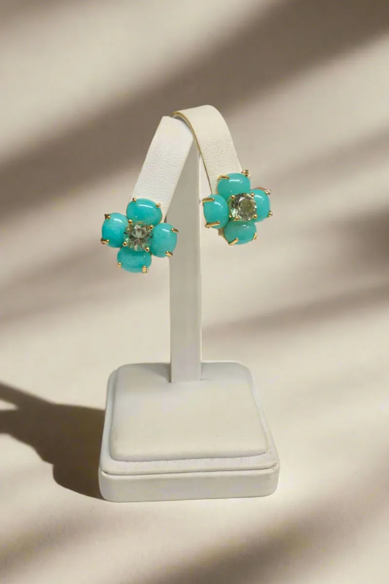 Floral Earring in Blue