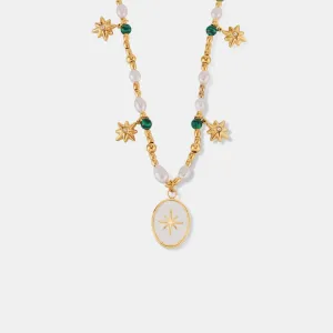 Freshwater Pearl Oval Pendant Necklace