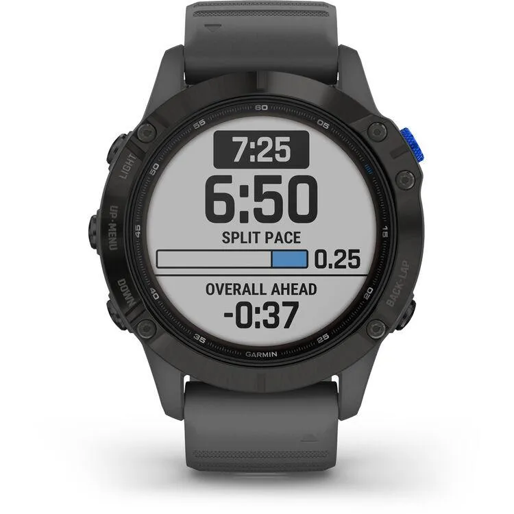 Garmin fenix 6 Pro Solar Multisport GPS Smartwatch (Black w/ Slate Gray Band)