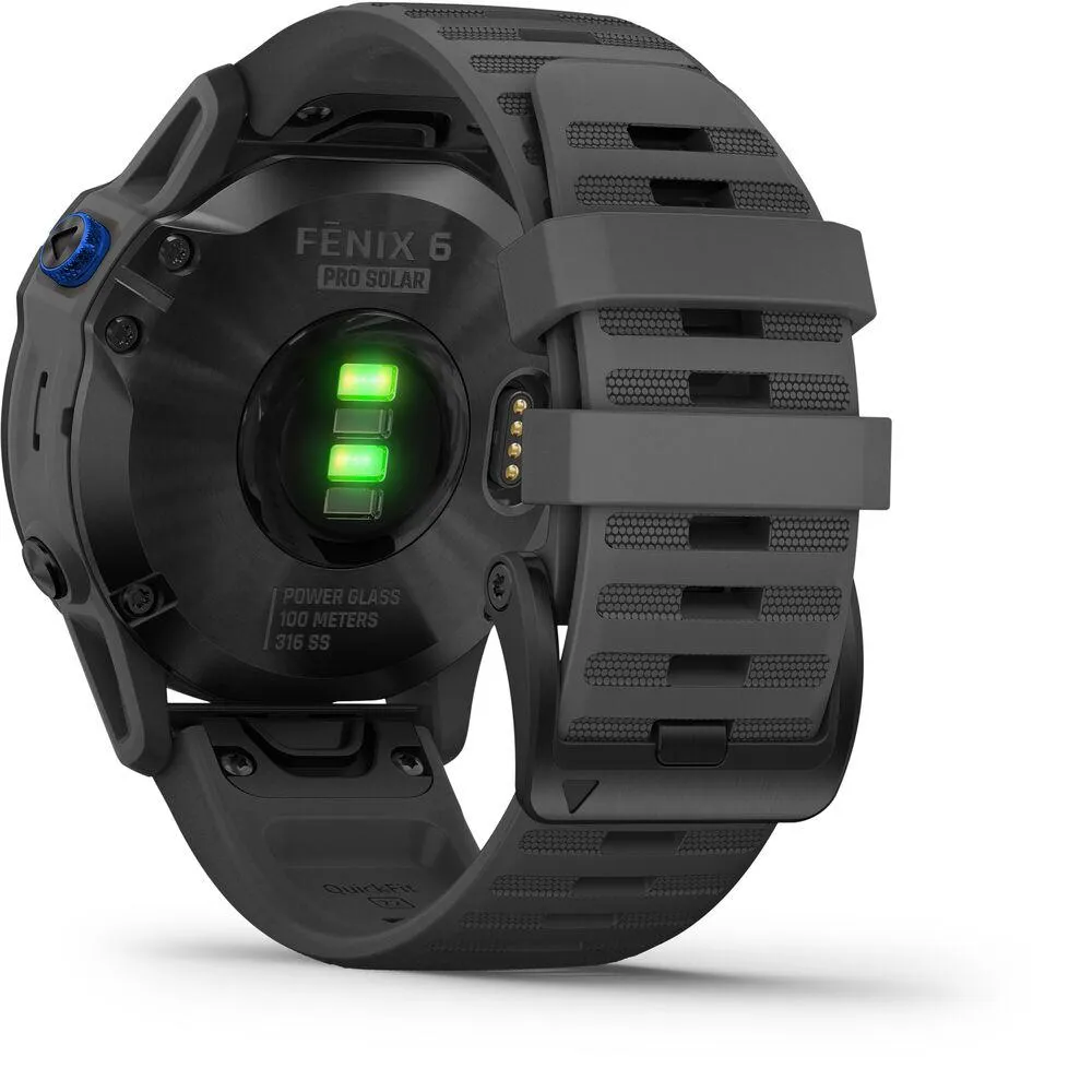 Garmin fenix 6 Pro Solar Multisport GPS Smartwatch (Black w/ Slate Gray Band)