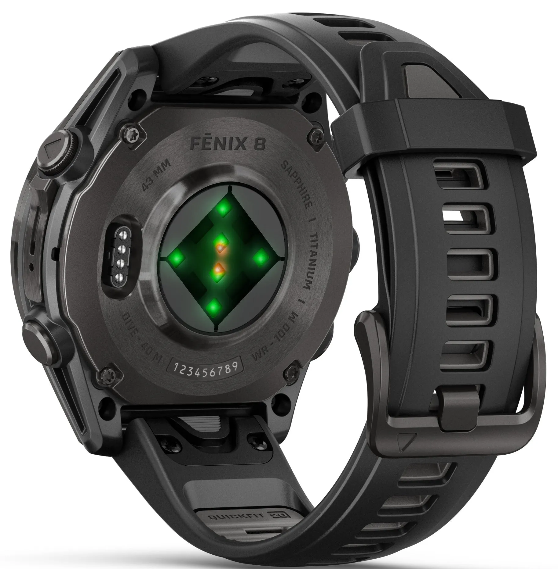 Garmin Fenix 8 43mm Sapphire AMOLED Carbon Grey DLC titanium Black Pebble Grey Silicone Watch
