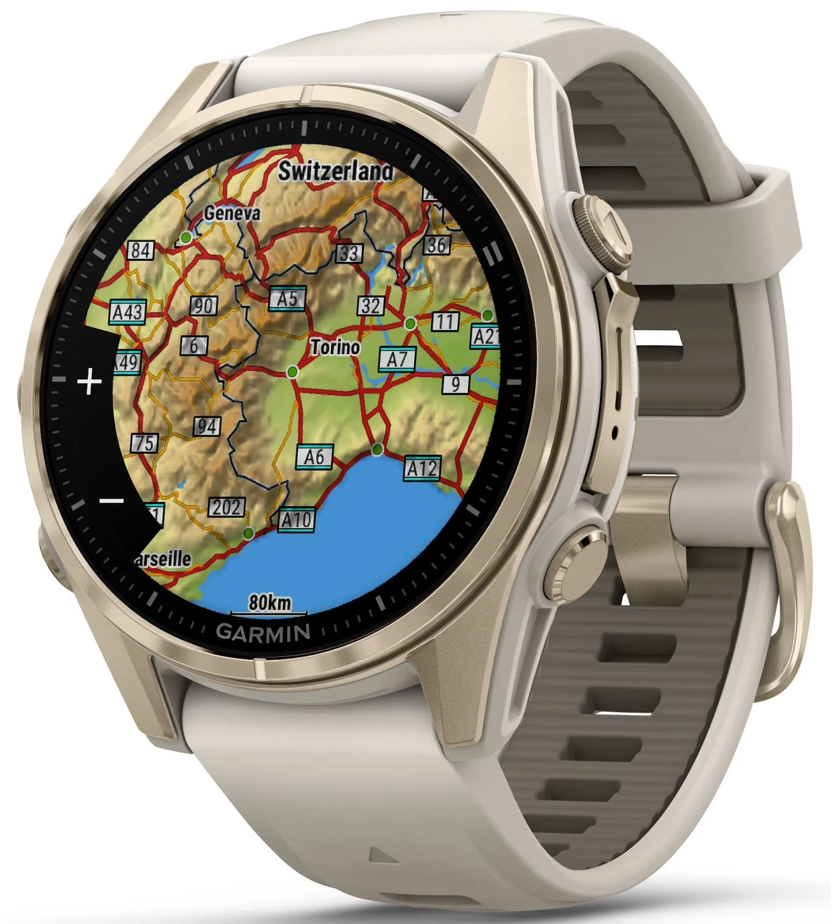 Garmin Fenix 8 43mm Sapphire AMOLED Soft Gold Fog Grey Watch
