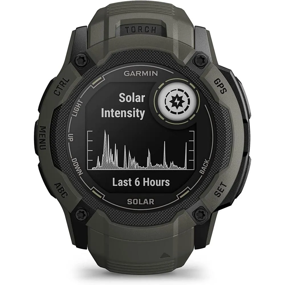 Garmin Instinct 2X Solar Rugged GPS Smartwatch Moss with 2 Year Warranty