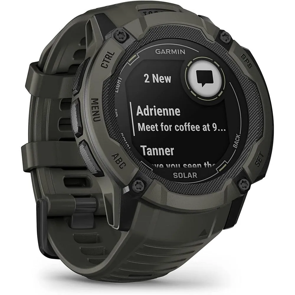 Garmin Instinct 2X Solar Rugged GPS Smartwatch Moss with 2 Year Warranty