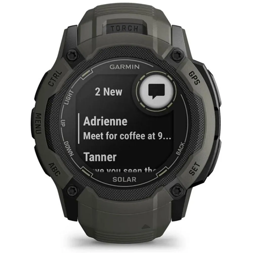 Garmin Instinct 2X Solar Rugged GPS Smartwatch Moss with 2 Year Warranty