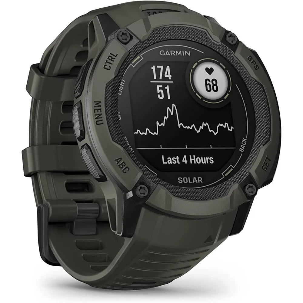 Garmin Instinct 2X Solar Rugged GPS Smartwatch Moss with 2 Year Warranty