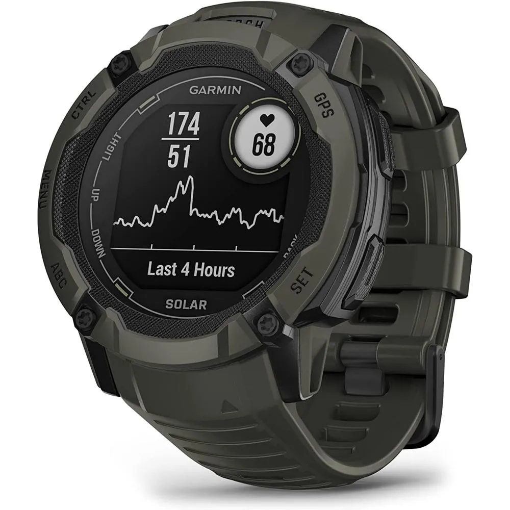 Garmin Instinct 2X Solar Rugged GPS Smartwatch Moss with 2 Year Warranty