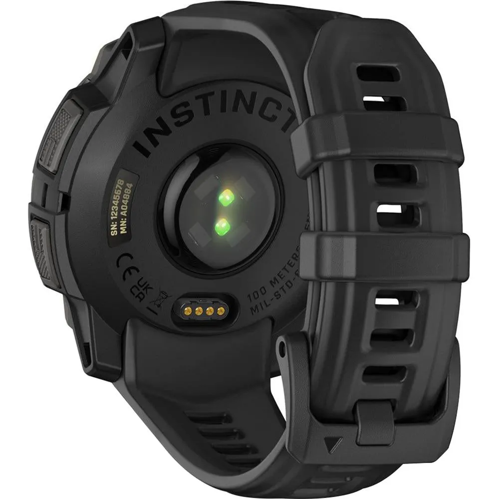 Garmin Instinct 3 - 45 mm GPS Smartwatch AMOLED Black with Charging Dock Bundle
