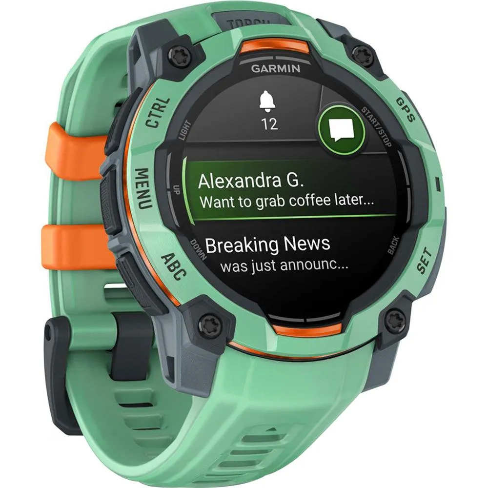 Garmin Instinct 3 - 45 mm Outdoor GPS Smartwatch, AMOLED, Neo Tropic w/ Neo Tropic Band