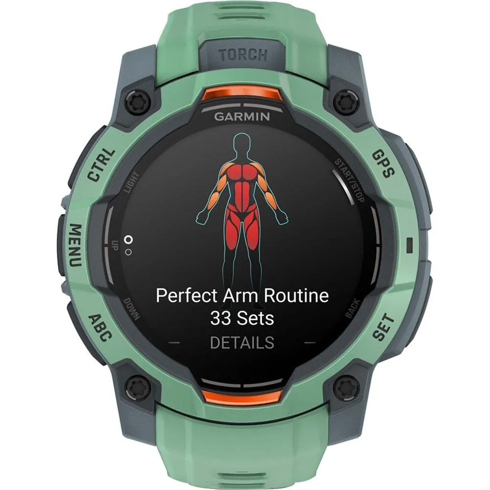 Garmin Instinct 3 - 45 mm Outdoor GPS Smartwatch, AMOLED, Neo Tropic w/ Neo Tropic Band