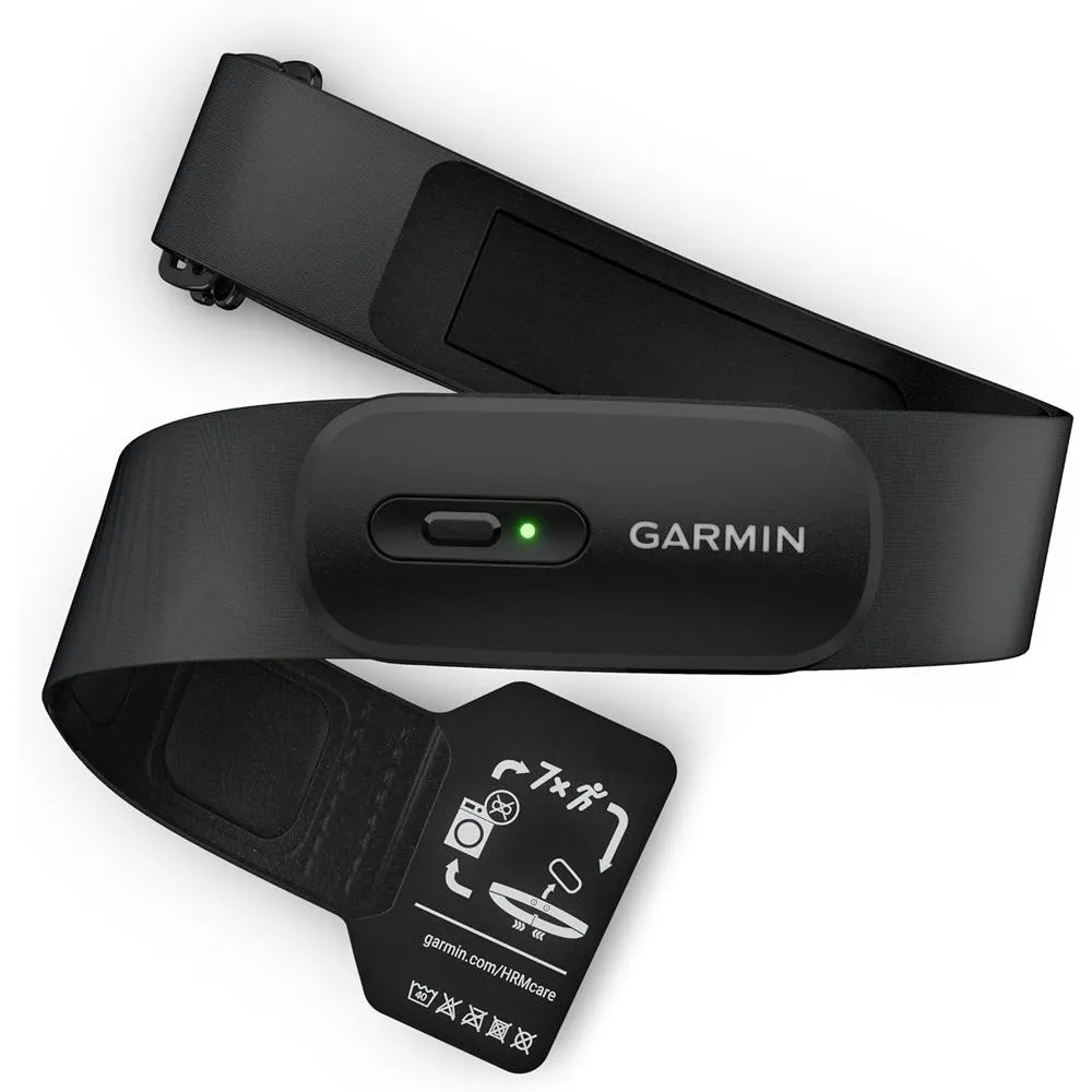 Garmin Instinct 3 45mm Outdoor GPS Smartwatch, AMOLED, Black w/ HRM 200 (XS-S) Bundle