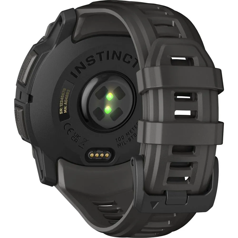 Garmin Instinct 3 - 50 mm GPS Smartwatch, AMOLED   Charging Dock   Protector Bundle