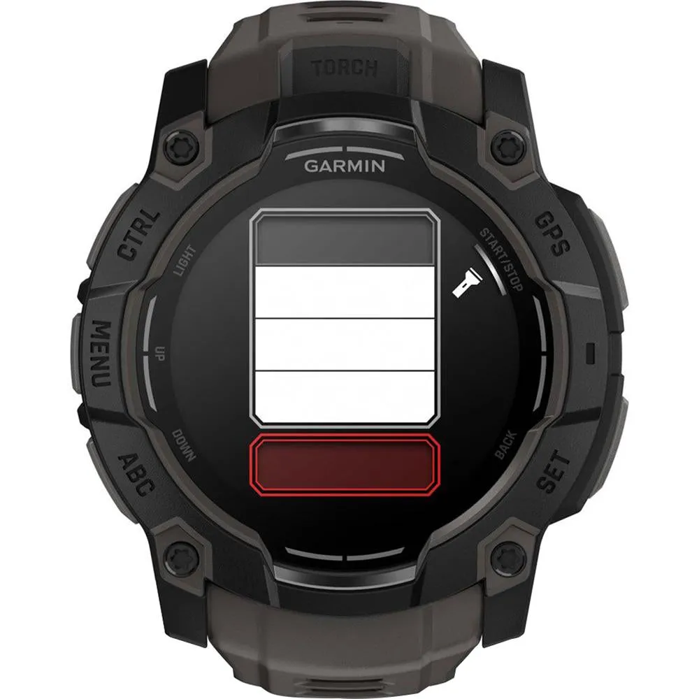 Garmin Instinct 3 - 50 mm GPS Smartwatch, AMOLED   Charging Dock   Protector Bundle
