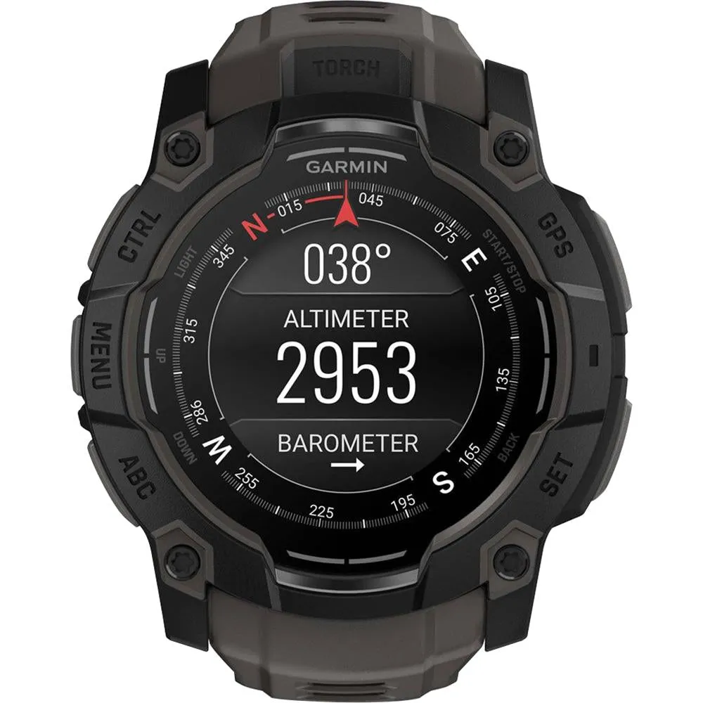 Garmin Instinct 3 - 50 mm GPS Smartwatch, AMOLED   Charging Dock   Protector Bundle