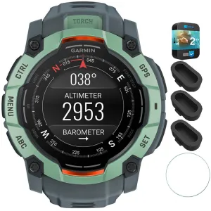 Garmin Instinct 3 - 50 mm GPS Smartwatch AMOLED Neo Tropic   2Yr Warranty Bundle