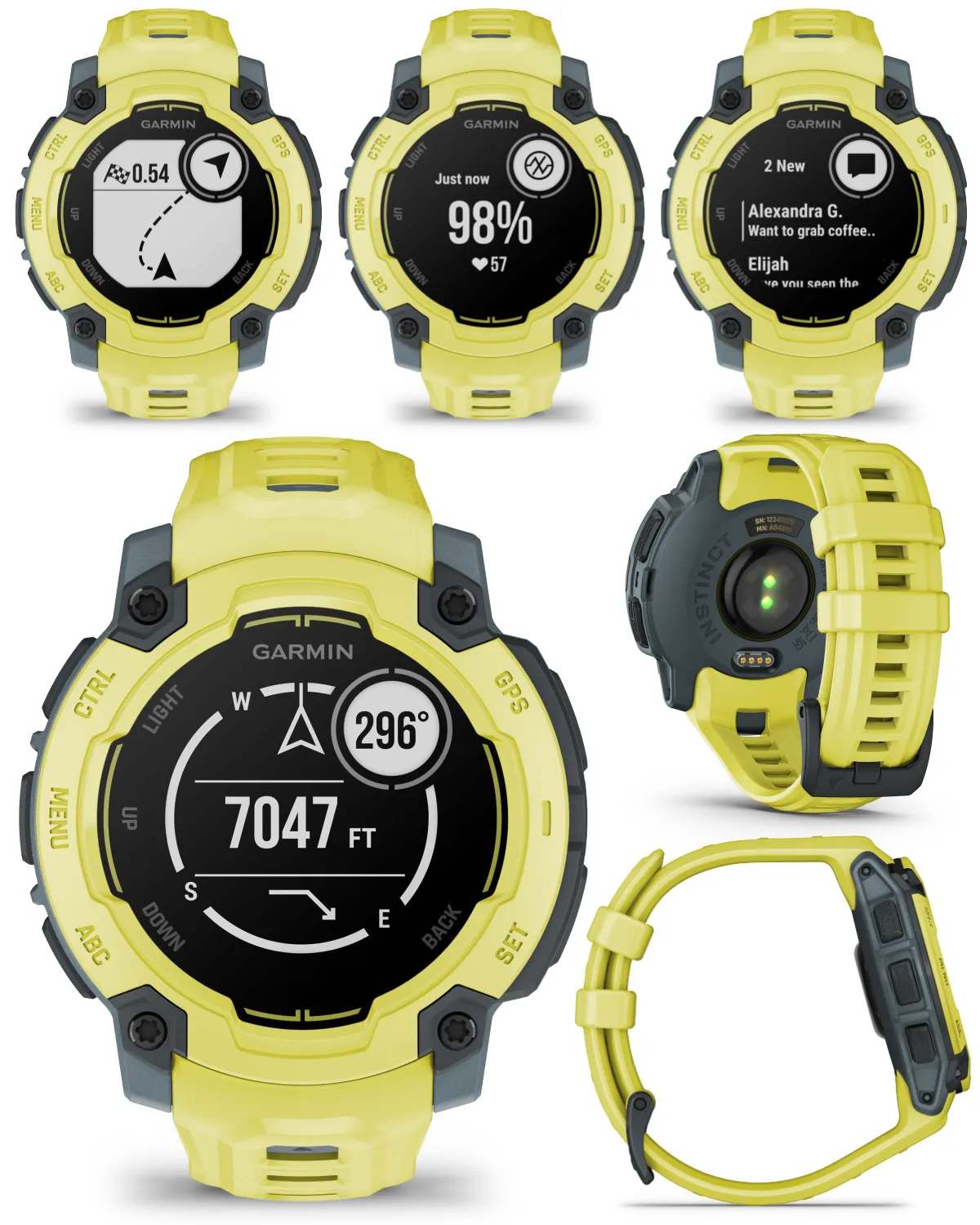 Garmin Instinct E Smartwatch, MIP Display, GPS, Cardio, SpO2,  70 Sports Apps, Training Readiness, Activity Tracker 24/7, Notifications, Connect IQ, Wearable4U