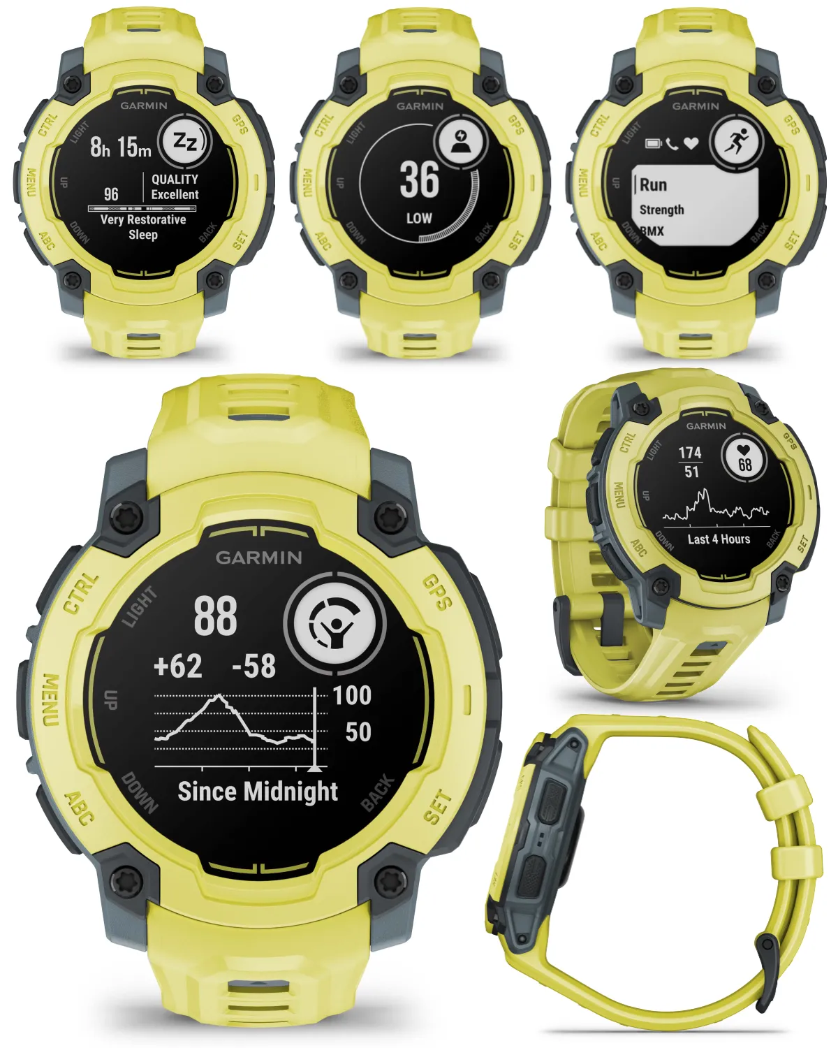 Garmin Instinct E Smartwatch, MIP Display, GPS, Cardio, SpO2,  70 Sports Apps, Training Readiness, Activity Tracker 24/7, Notifications, Connect IQ, Wearable4U