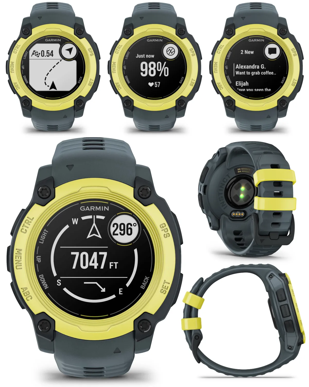 Garmin Instinct E Smartwatch, MIP Display, GPS, Cardio, SpO2,  70 Sports Apps, Training Readiness, Activity Tracker 24/7, Notifications, Connect IQ, Wearable4U