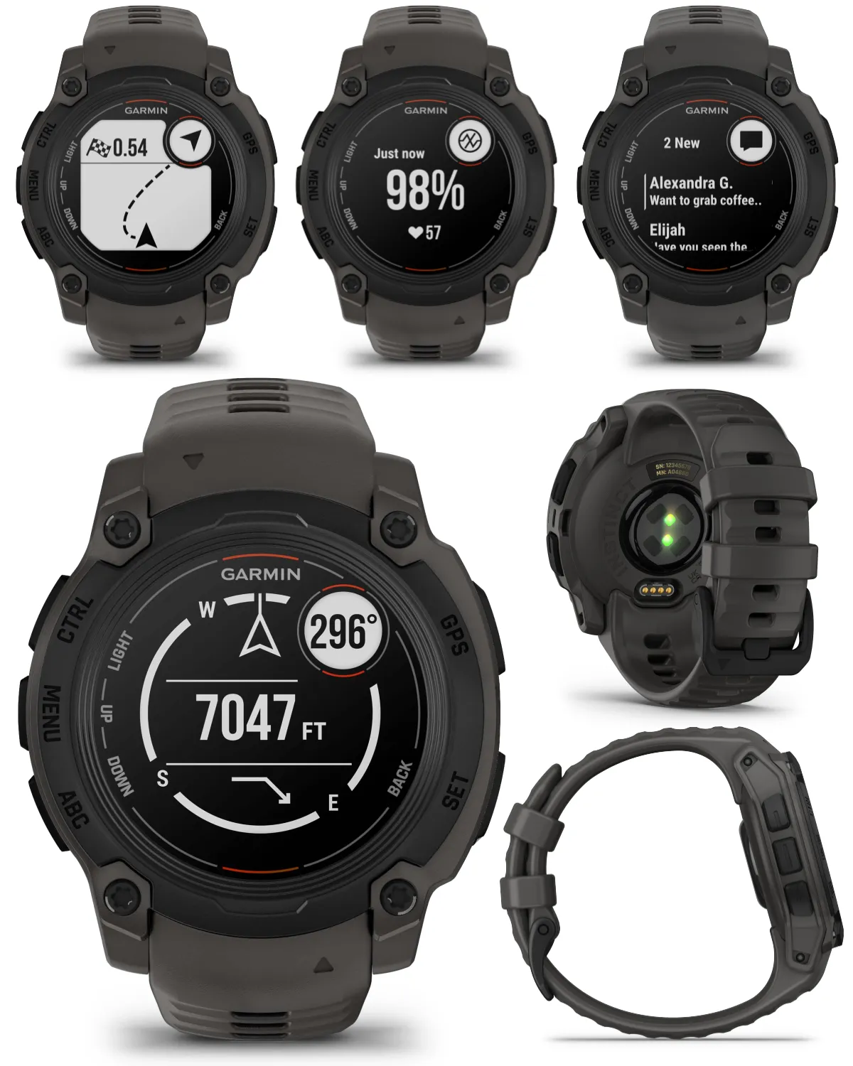 Garmin Instinct E Smartwatch, MIP Display, GPS, Cardio, SpO2,  70 Sports Apps, Training Readiness, Activity Tracker 24/7, Notifications, Connect IQ, Wearable4U