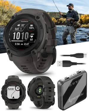 Garmin Instinct E Smartwatch, MIP Display, GPS, Cardio, SpO2,  70 Sports Apps, Training Readiness, Activity Tracker 24/7, Notifications, Connect IQ, Wearable4U