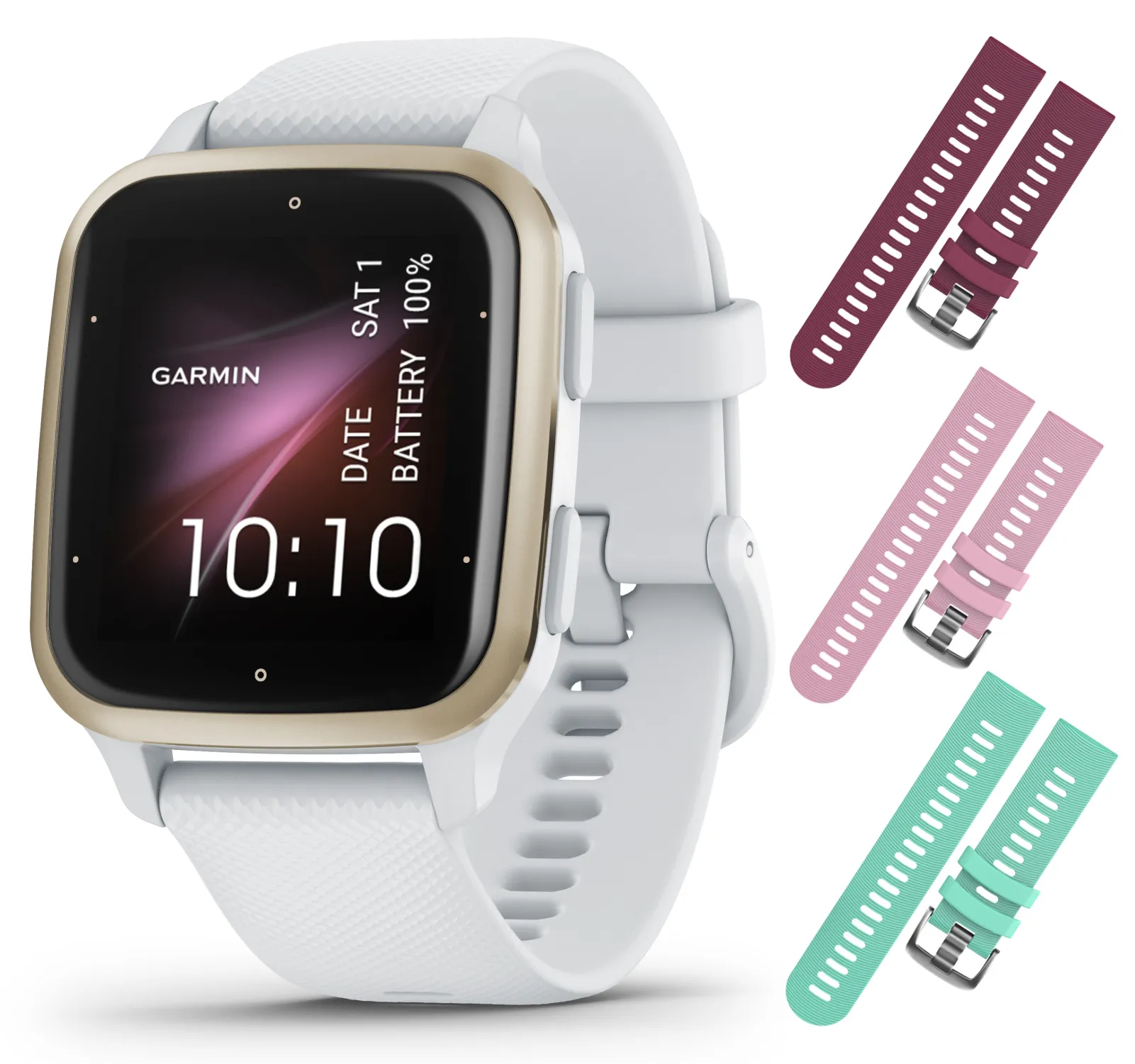 Garmin Venu Sq 2 GPS Smartwatch, All-Day Monitoring, Long-Lasting Battery Life, AMOLED Display, Black/Slate with Wearable4U Straps Bundle