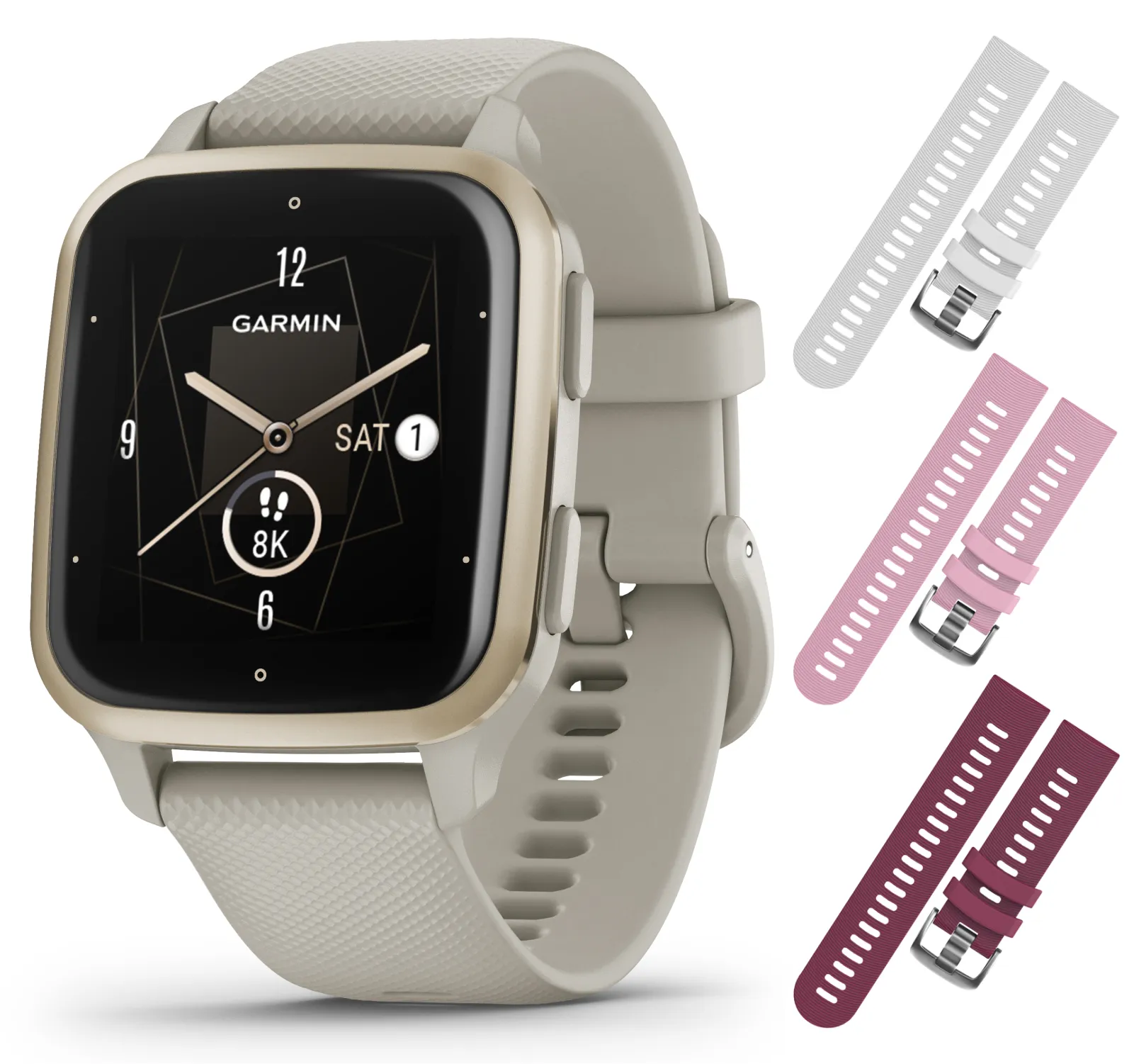 Garmin Venu Sq 2 GPS Smartwatch, All-Day Monitoring, Long-Lasting Battery Life, AMOLED Display, Black/Slate with Wearable4U Straps Bundle