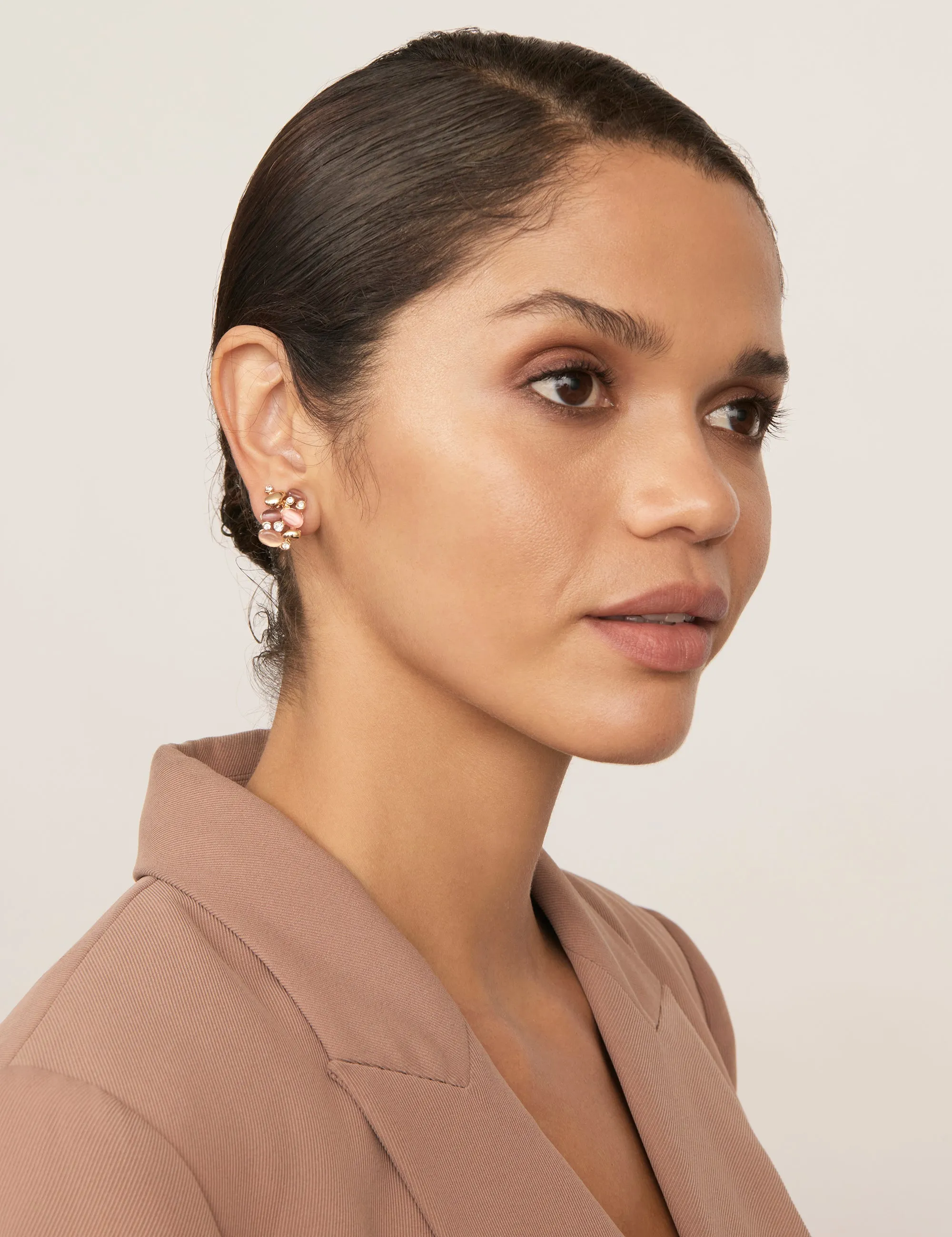 GEM CLUSTER CLIP ON EARRING