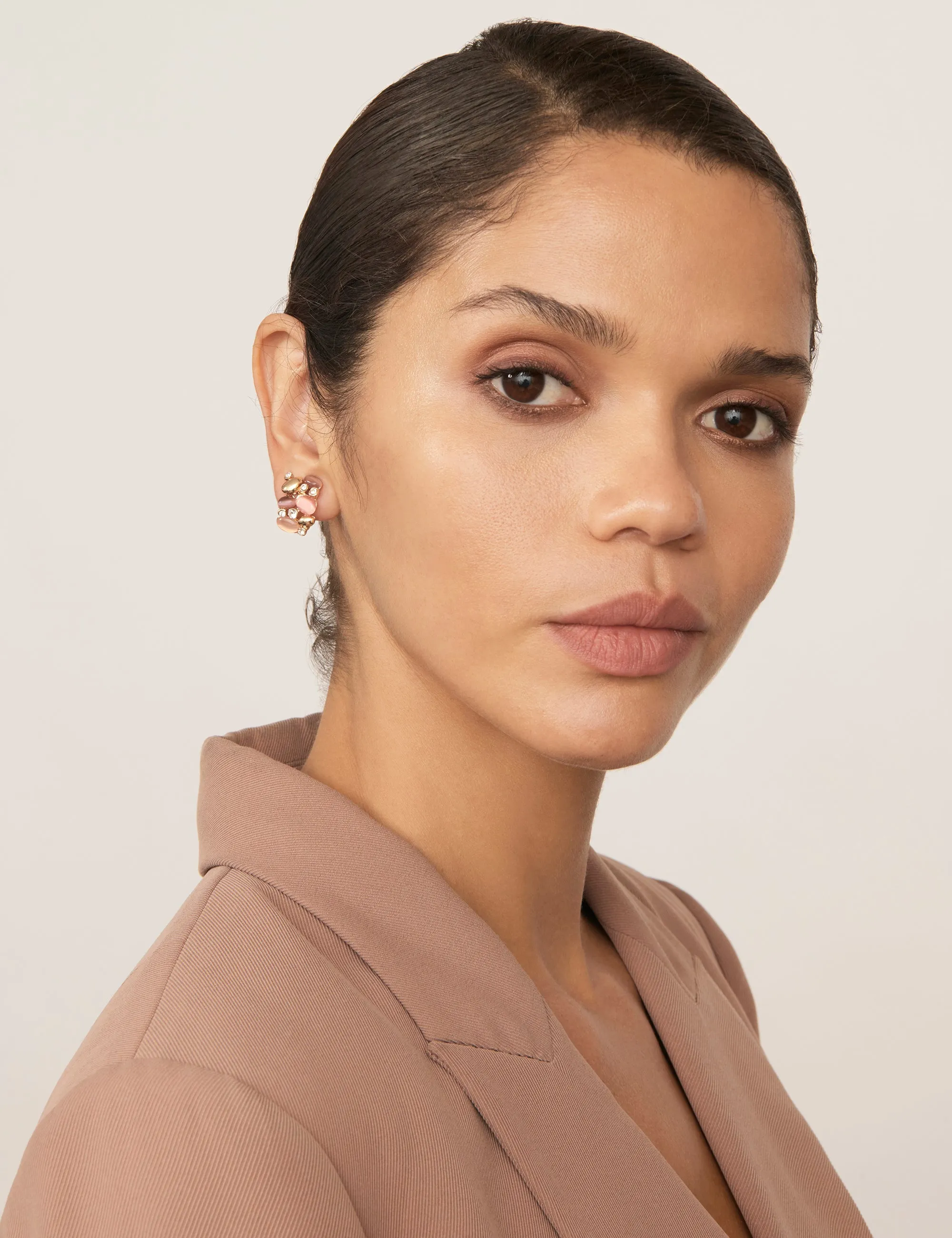 GEM CLUSTER CLIP ON EARRING