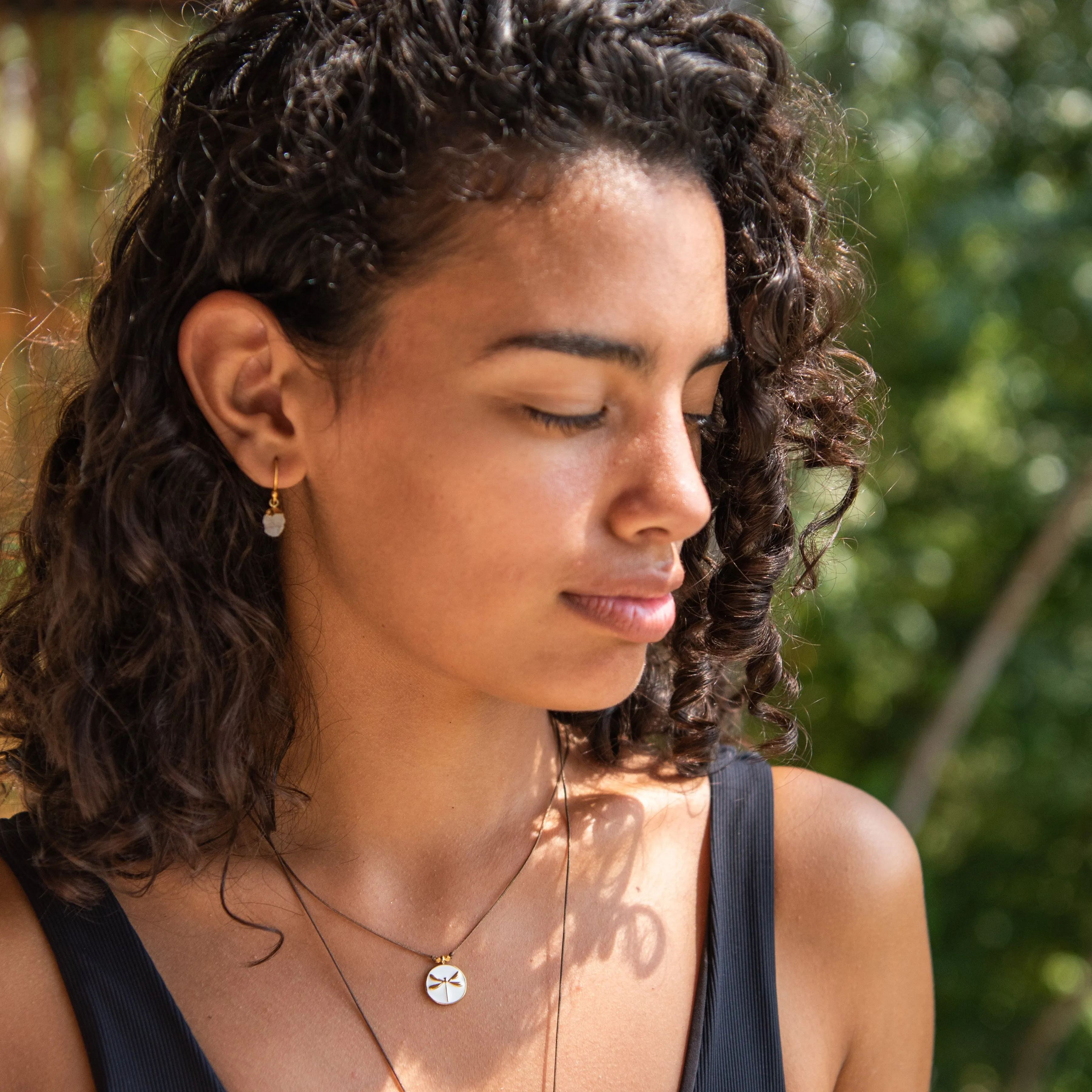 Gemstone Nugget Earrings - Moonstone