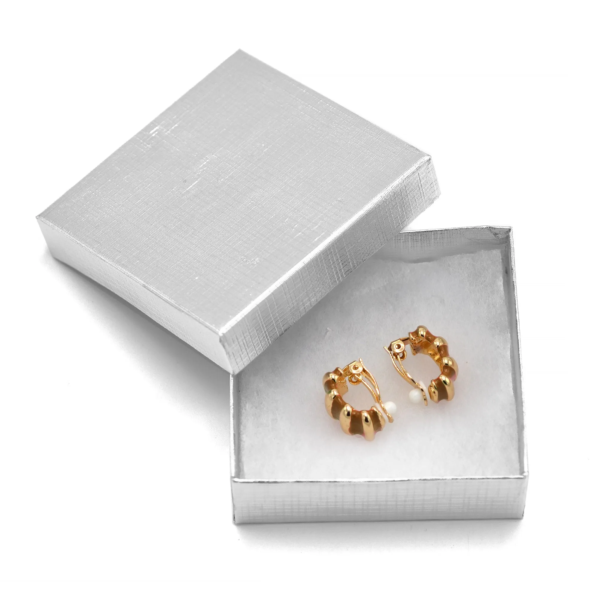 Gold and Brown epoxy Shrimp clip-on earrings #HNE90923GBR(GB5)