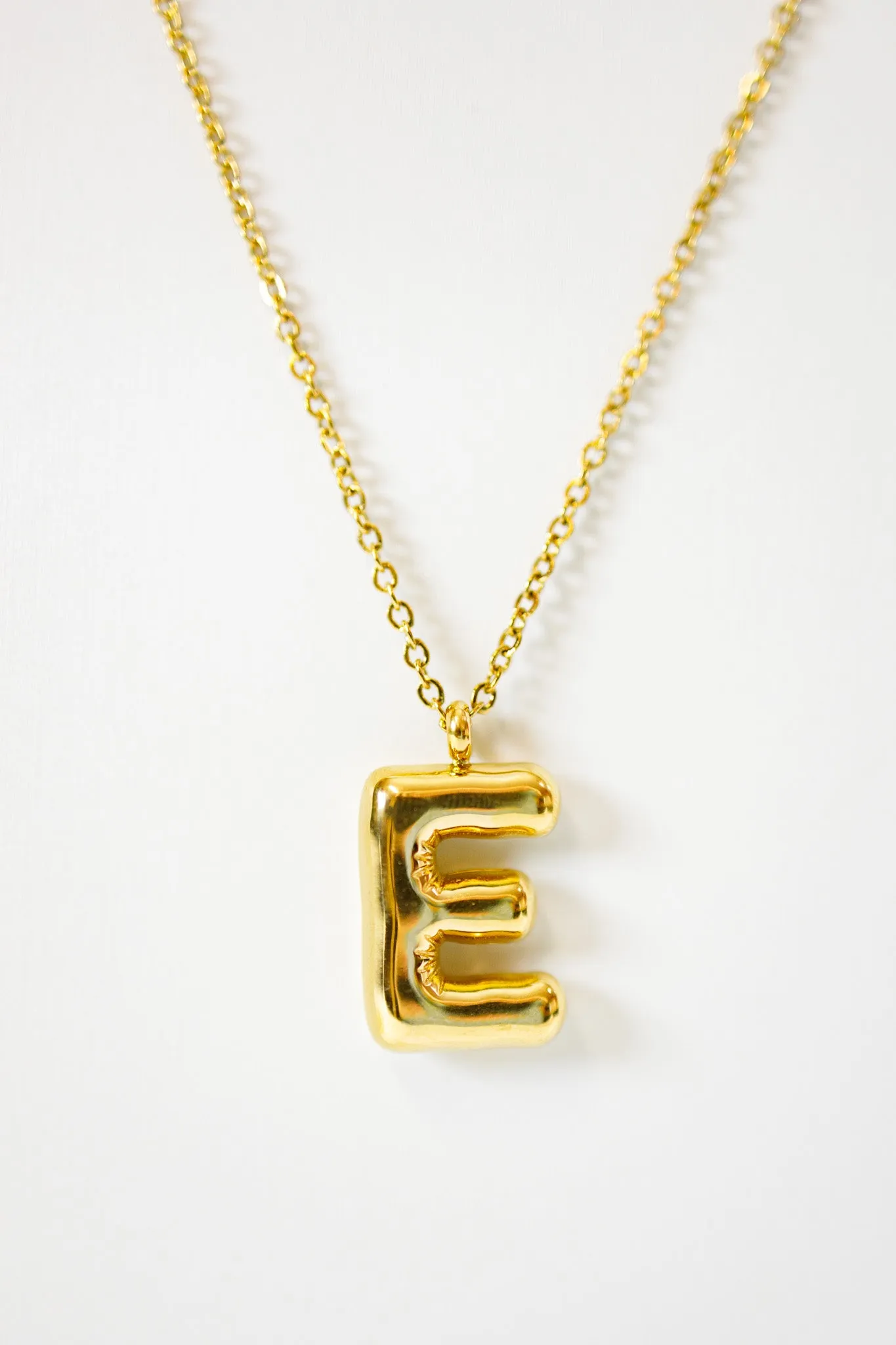 Gold Bubble Initial Necklace, VARIOUS