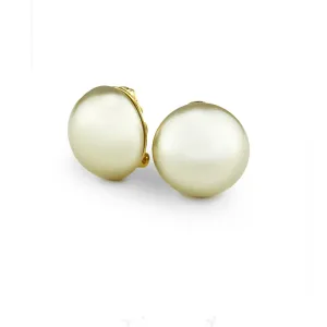 Gold Cabochon Earrings 20mm