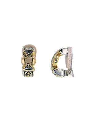 Gold Circle Clip Earrings
