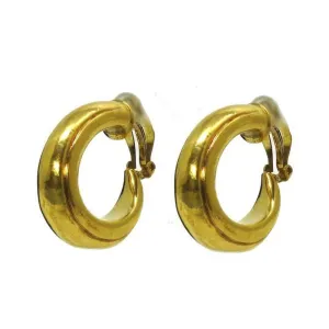 Gold Clip Earrings