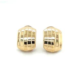 Gold Omega Earrings - 75040