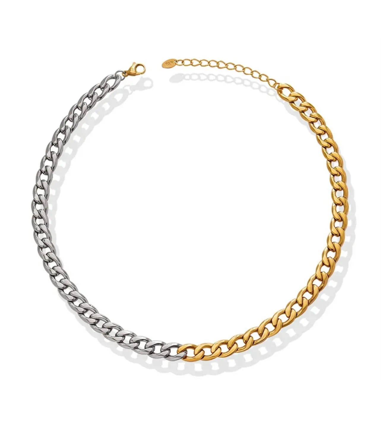 GOLD   SILVER CHAIN NECKLACE