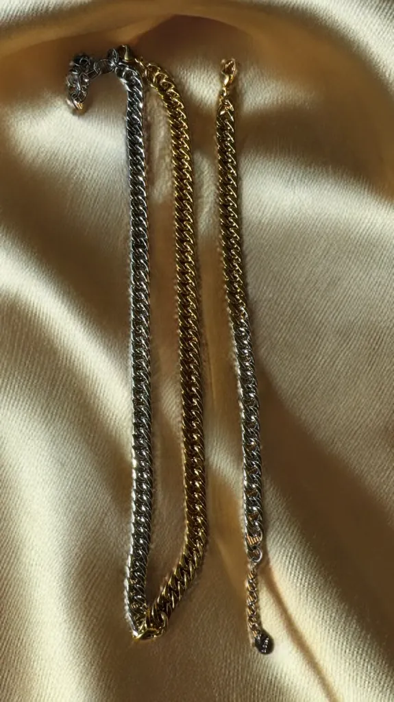 Gold|Silver Tone Necklace & Bracelet Set