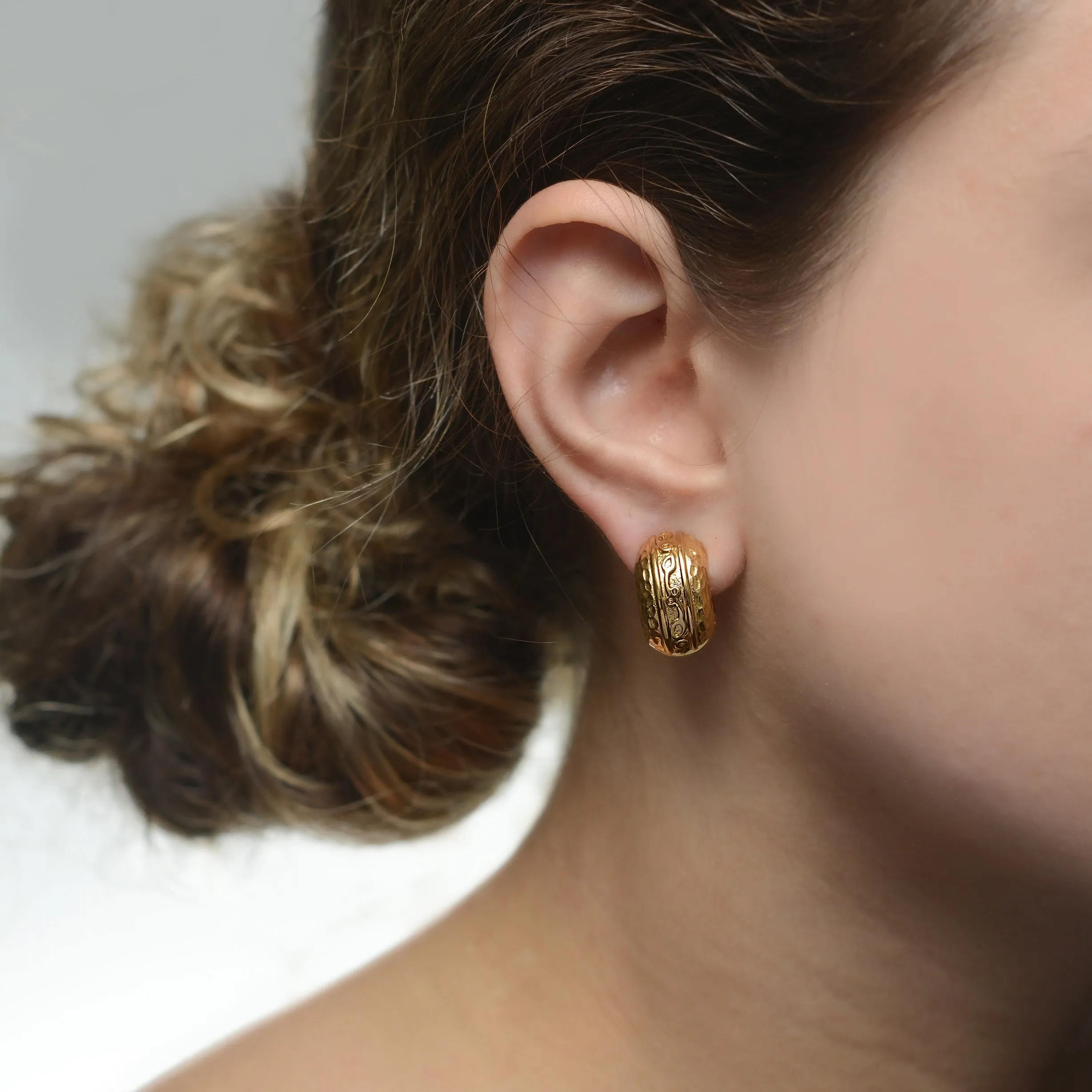 Goldtone Reptile /Leaf Reversible Clip Hugs®