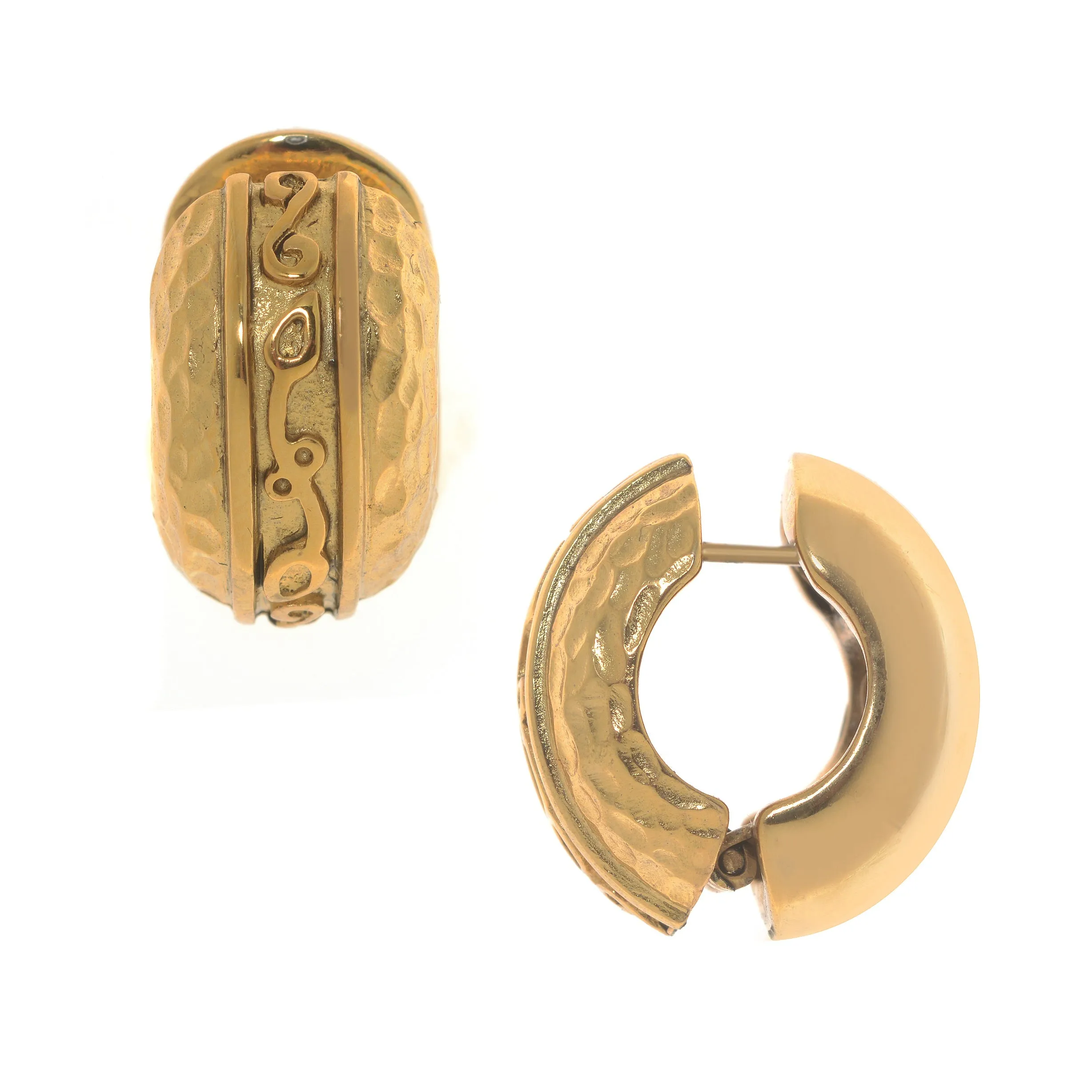 Goldtone Reptile /Leaf Reversible Clip Hugs®