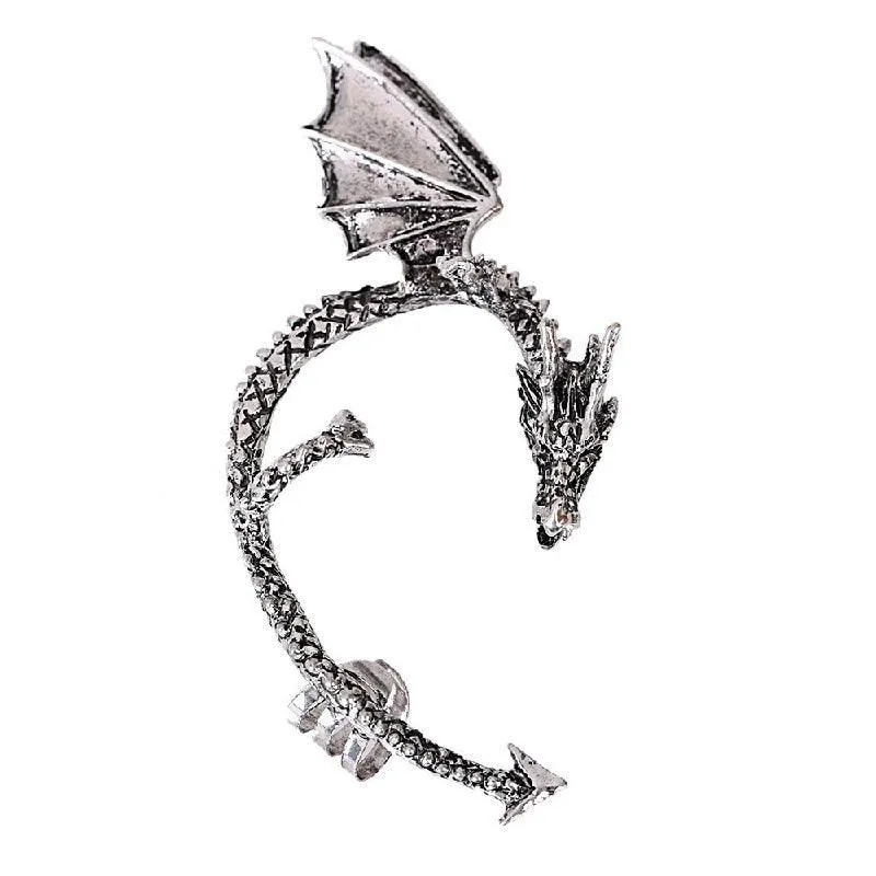 Gothic Dragon Wing Ear Cuff Earrings For Women