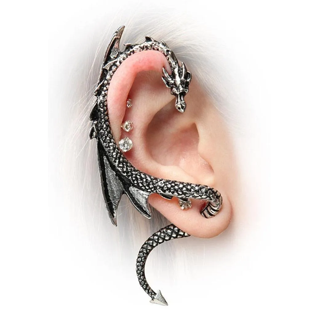 Gothic Dragon Wing Ear Cuff Earrings For Women