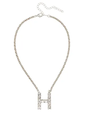 H Initial Rope Pendant Necklace - NFK27PDCRY