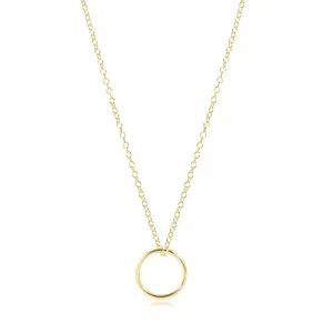 Halo Gold Charm Necklace