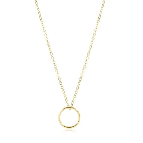 Halo Gold Charm Necklace