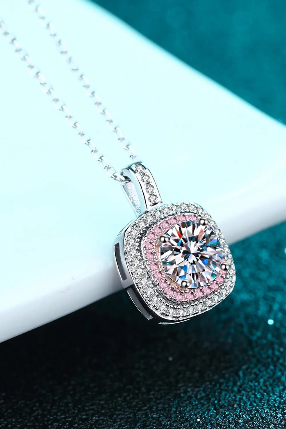Hazel Blues® | Moissanite Geometric Pendant Necklace
