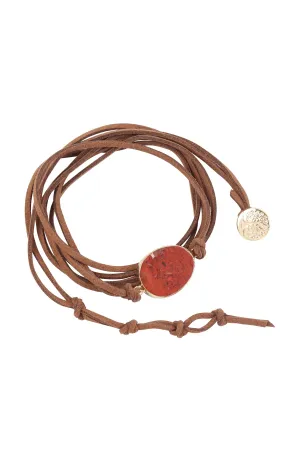 HDB3118 - STONE CHARM MULTI STRAND WRAP BRACELET